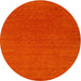 Round Contemporary Red Modern Rug, con2492