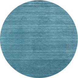Round Contemporary Blue Ivy Blue Modern Rug, con2493
