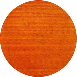 Round Machine Washable Contemporary Neon Red Rug, wshcon2494