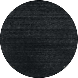 Round Machine Washable Contemporary Gunmetal Green Rug, wshcon2495