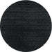 Round Machine Washable Contemporary Gunmetal Green Rug, wshcon2495