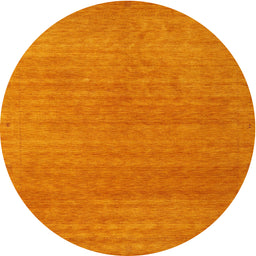 Round Contemporary Orange Red Modern Rug, con2497