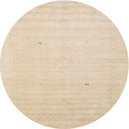 Round Machine Washable Contemporary Deep Peach Orange Rug, wshcon2498