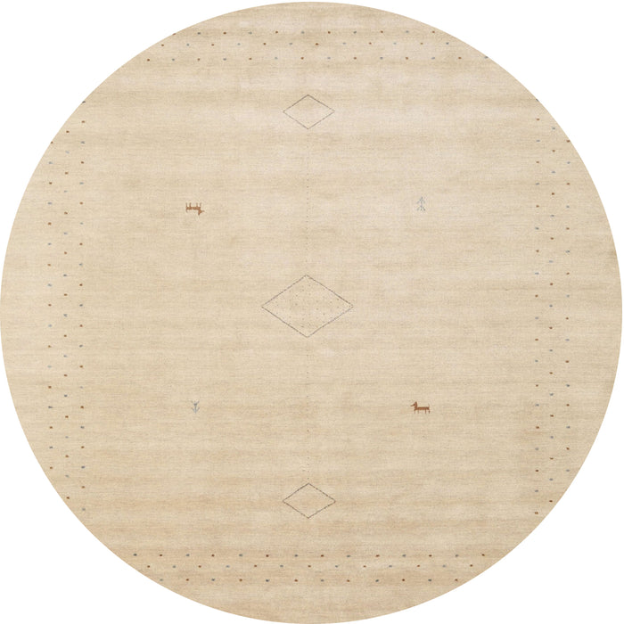 Round Machine Washable Contemporary Deep Peach Orange Rug, wshcon2498