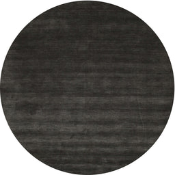 Round Machine Washable Contemporary Charcoal Black Rug, wshcon24