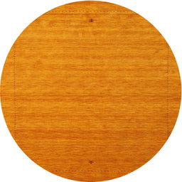 Round Contemporary Orange Red Modern Rug, con2501