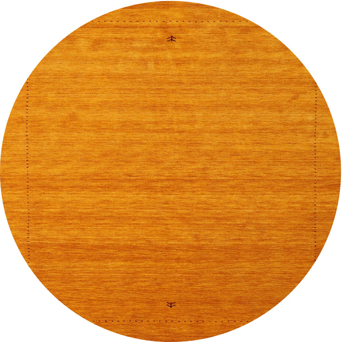 Round Contemporary Orange Red Modern Rug, con2501