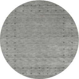 Round Machine Washable Contemporary Dark Gray Rug, wshcon2505
