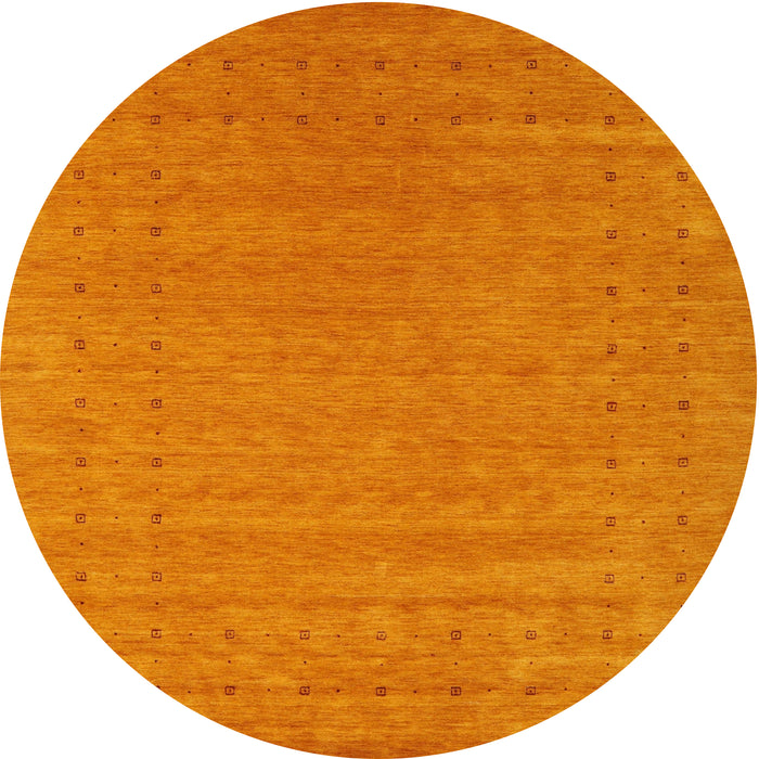 Round Contemporary Orange Red Modern Rug, con2507