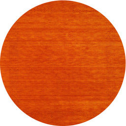 Round Machine Washable Contemporary Red Rug, wshcon2508