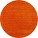 Round Contemporary Red Modern Rug, con2508