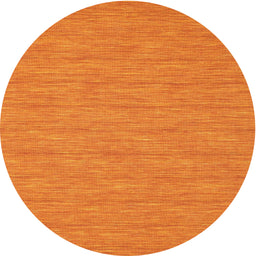 Round Machine Washable Contemporary Orange Red Rug, wshcon250