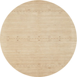 Round Contemporary Brown Solid Rug, con2510