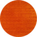 Round Contemporary Red Modern Rug, con2512