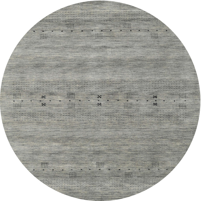 Round Contemporary Dark Gray Modern Rug, con2520