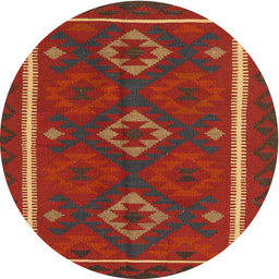 Round Machine Washable Contemporary Sienna Brown Rug, wshcon2526