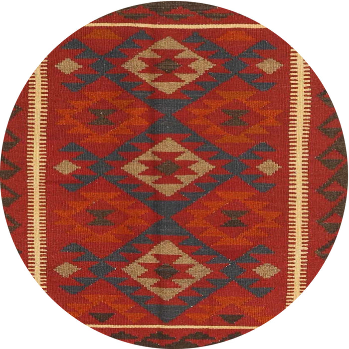 Round Machine Washable Contemporary Sienna Brown Rug, wshcon2526