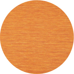 Round Machine Washable Contemporary Dark Orange Rug, wshcon253