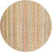 Round Contemporary Brown Gold Modern Rug, con2540