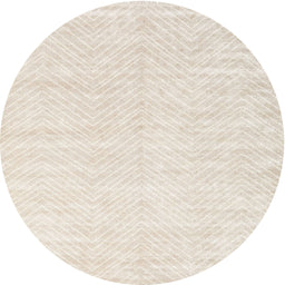 Round Contemporary Champagne Beige Solid Rug, con2553