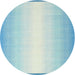 Round Contemporary Mint Green Modern Rug, con2558