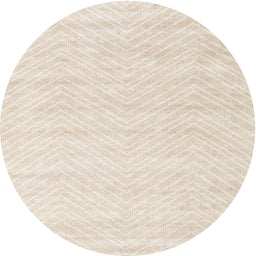 Round Contemporary Gold Solid Rug, con2559