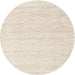 Round Machine Washable Contemporary Gold Rug, wshcon2559