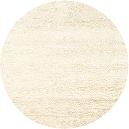 Round Machine Washable Contemporary Vanilla Gold Rug, wshcon2560