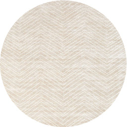 Round Contemporary Champagne Beige Solid Rug, con2565