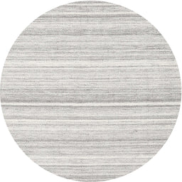 Round Machine Washable Contemporary Cloud Gray Rug, wshcon2571
