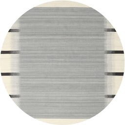 Round Machine Washable Contemporary Gunmetal Gray Rug, wshcon2574
