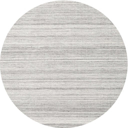 Round Machine Washable Contemporary Cloud Gray Rug, wshcon2575