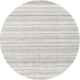 Round Contemporary Cloud Gray Solid Rug, con2578