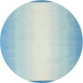 Round Contemporary Mint Green Modern Rug, con2579