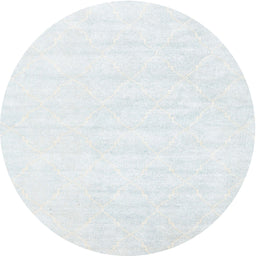 Round Contemporary Water Blue Modern Rug, con2580