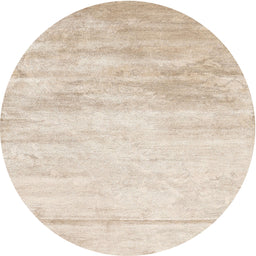 Round Machine Washable Contemporary Wheat Beige Rug, wshcon2594