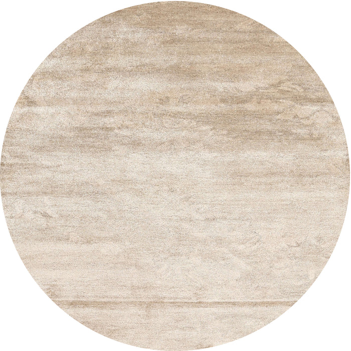 Round Machine Washable Contemporary Wheat Beige Rug, wshcon2594