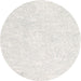 Round Machine Washable Contemporary Dark White Beige Rug, wshcon2598