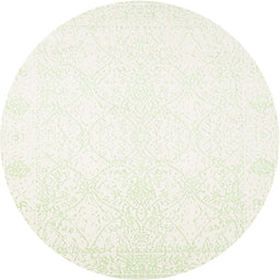 Round Contemporary White Gold Solid Rug, con259