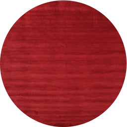 Round Machine Washable Contemporary Red Rug, wshcon25