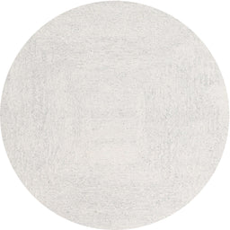 Round Machine Washable Contemporary Dark White Beige Rug, wshcon2608