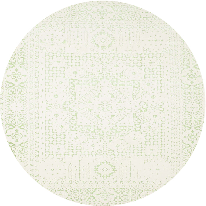 Round Contemporary Tan Brown Gold Solid Rug, con260