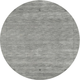 Round Machine Washable Contemporary Dark Gray Rug, wshcon2610