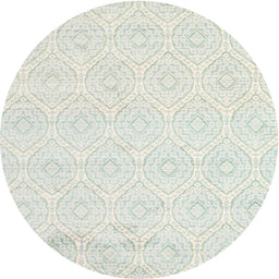 Round Contemporary Pale Silver Gray Modern Rug, con261