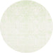 Round Contemporary White Gold Solid Rug, con263