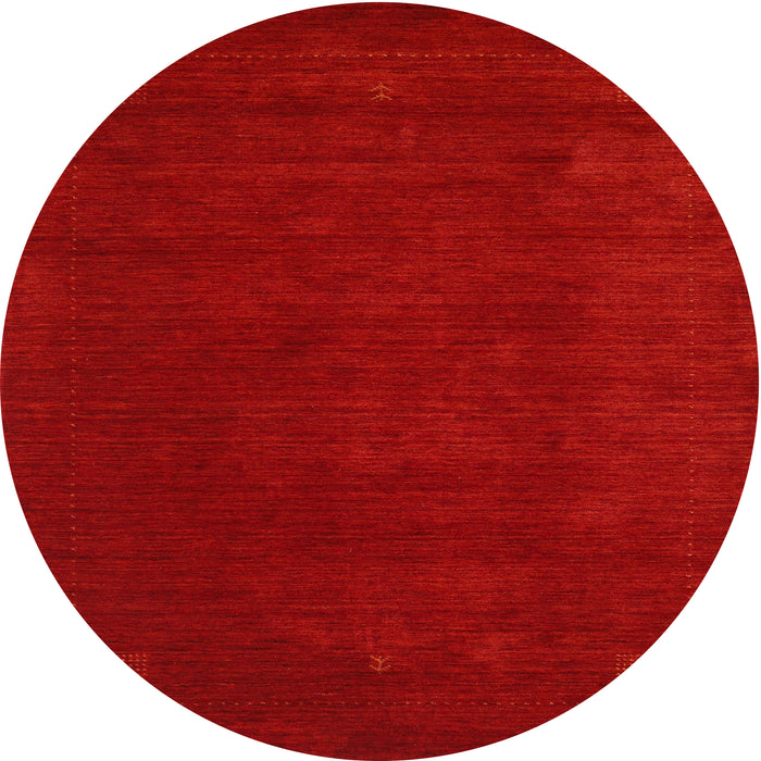 Round Contemporary Neon Red Modern Rug, con2648