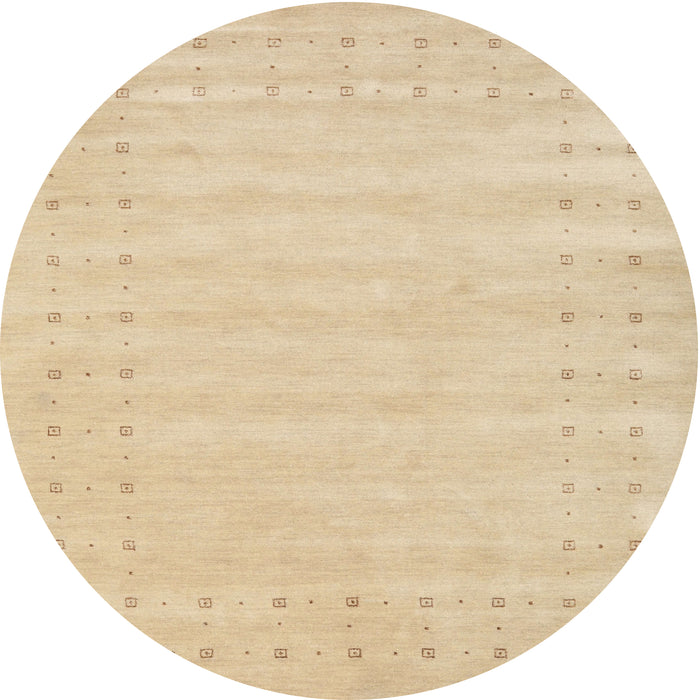 Round Machine Washable Contemporary Brown Gold Rug, wshcon2650