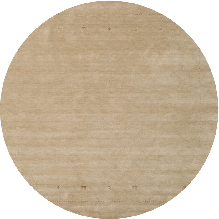 Round Contemporary Brown Modern Rug, con2653