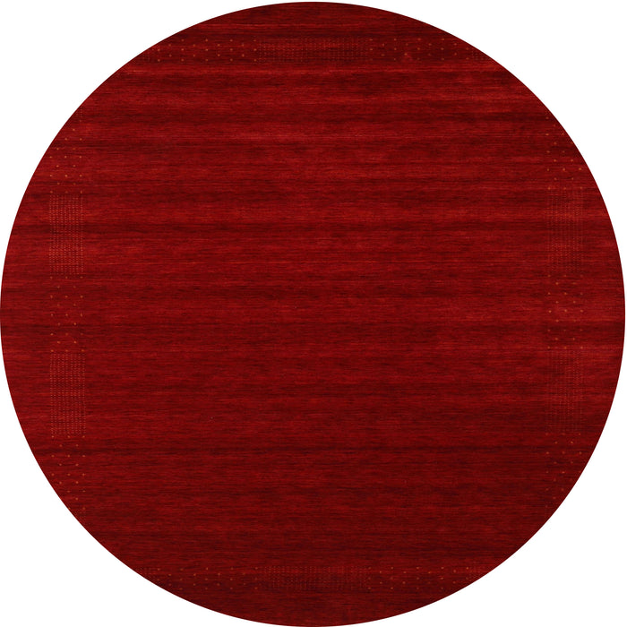 Round Contemporary Red Modern Rug, con2654