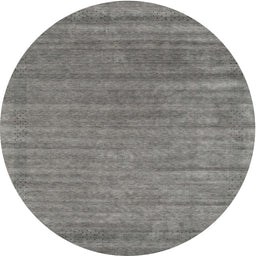 Round Contemporary Gunmetal Gray Modern Rug, con2655